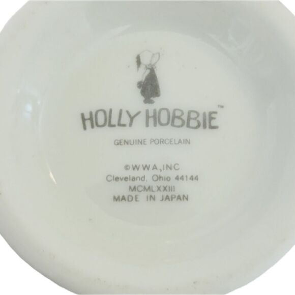 Vintage Holly Hobbie Gold Rimmed Porcelain Bud Vase Made In Japan 1973 - Picture 7 of 7